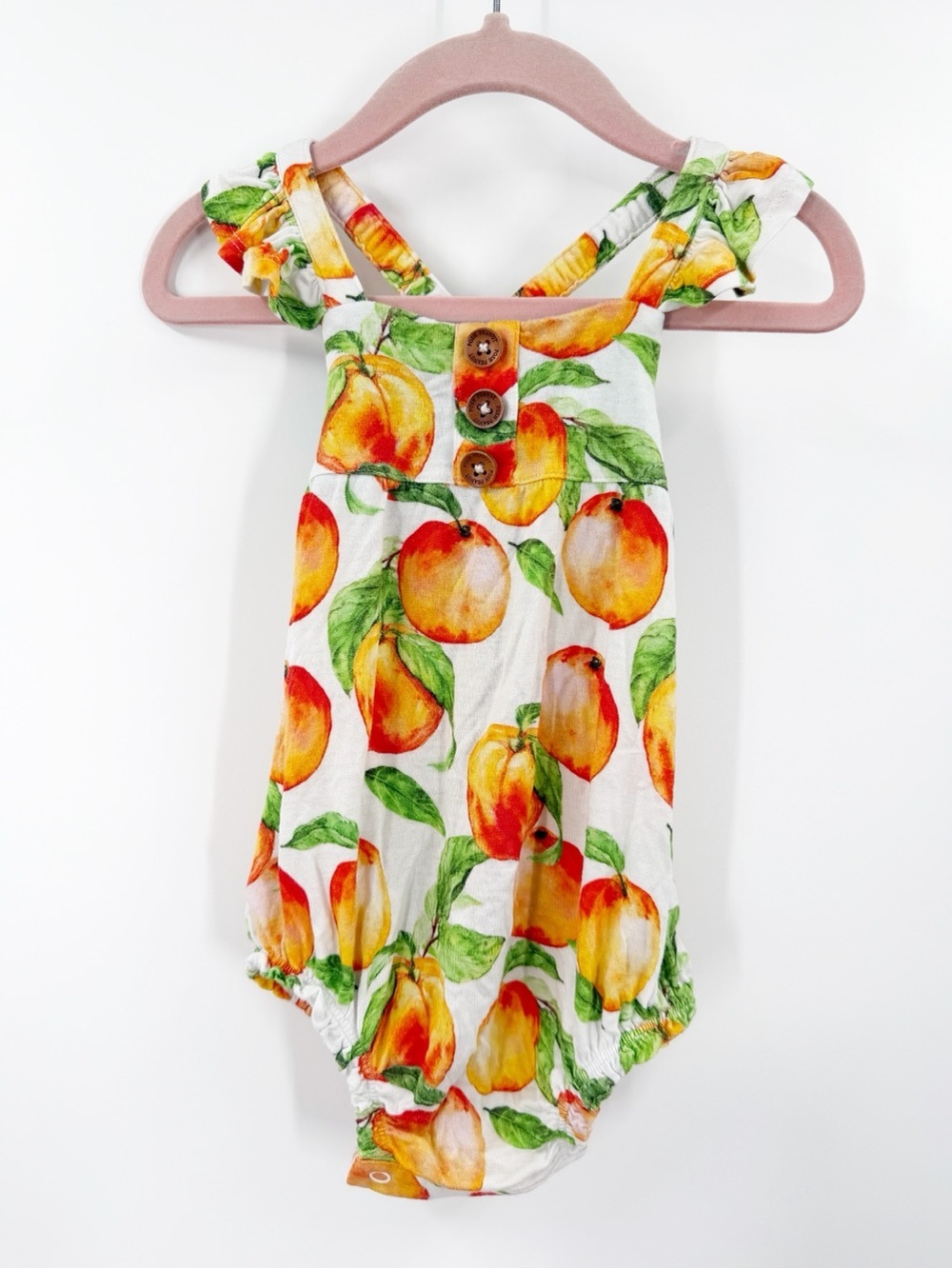 Posh Peanut Peach Bubble Romper
